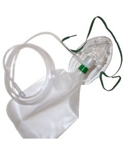 Mask Oxygen High Concentration Partial Rebreather with 2.1m Tubing