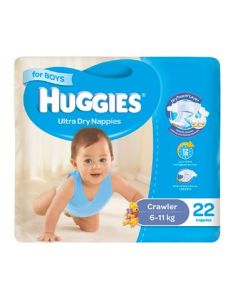 Huggies Ultra Dry Crawler Nappies Size 3 6-11kg Boys