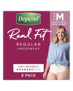 Depend Real Fit Underwear Women Medium Waist 71-102