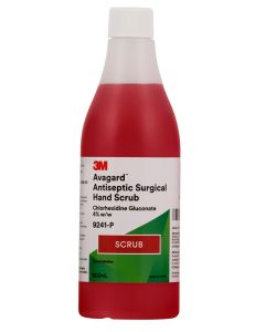 Antiseptic Hand Scrub 500ml Surgical Chl/Glu 4% Red Avagard