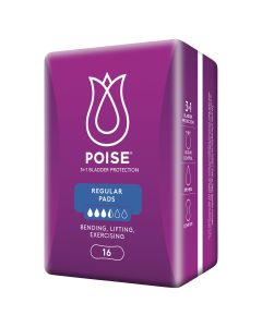 Poise Regular Incontinence Pads 248mm Length and 240ml Capacity