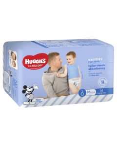 Huggies Ultra Dry Junior Nappies Size 6 16kg+ Boys