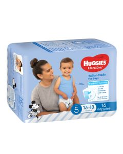 Huggies Ultra Dry Nappies Walker Size 5 13-18kg Boys