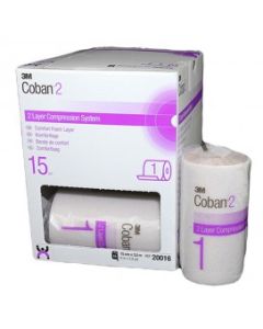 BANDAGE 15CMX3.5M 2 LAYER FOAM COMPRES