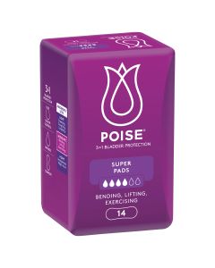 Poise Super Incontinence Pads 276mm Length and 370ml Capacity