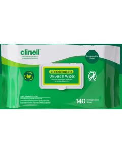 UNIVERSAL WIPES CLINELL BIODEGRADABLE PACK/140